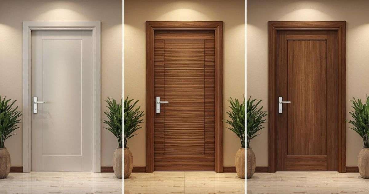 Door production using plywood core