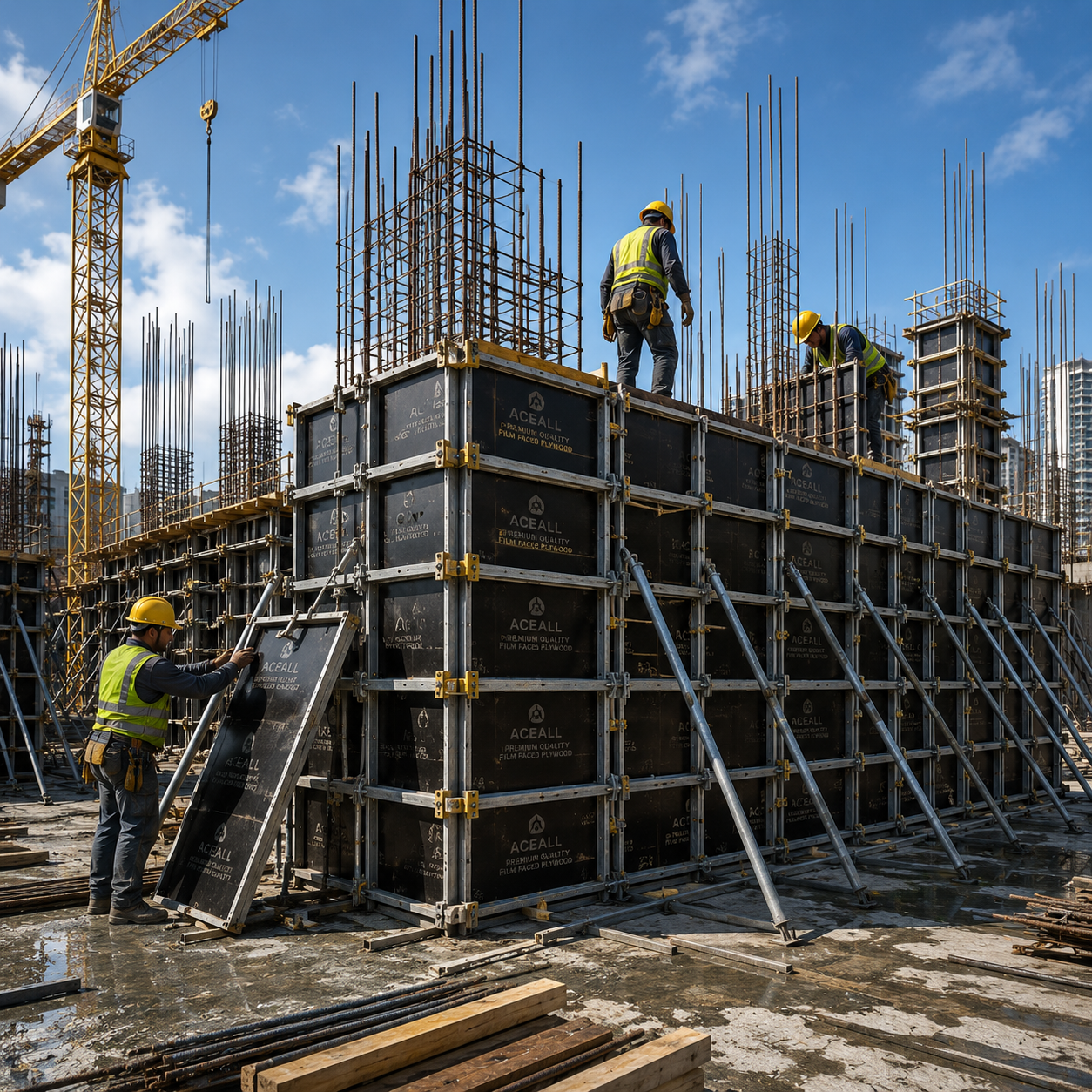 Film Faced Plywood applied in Construction Formwork
