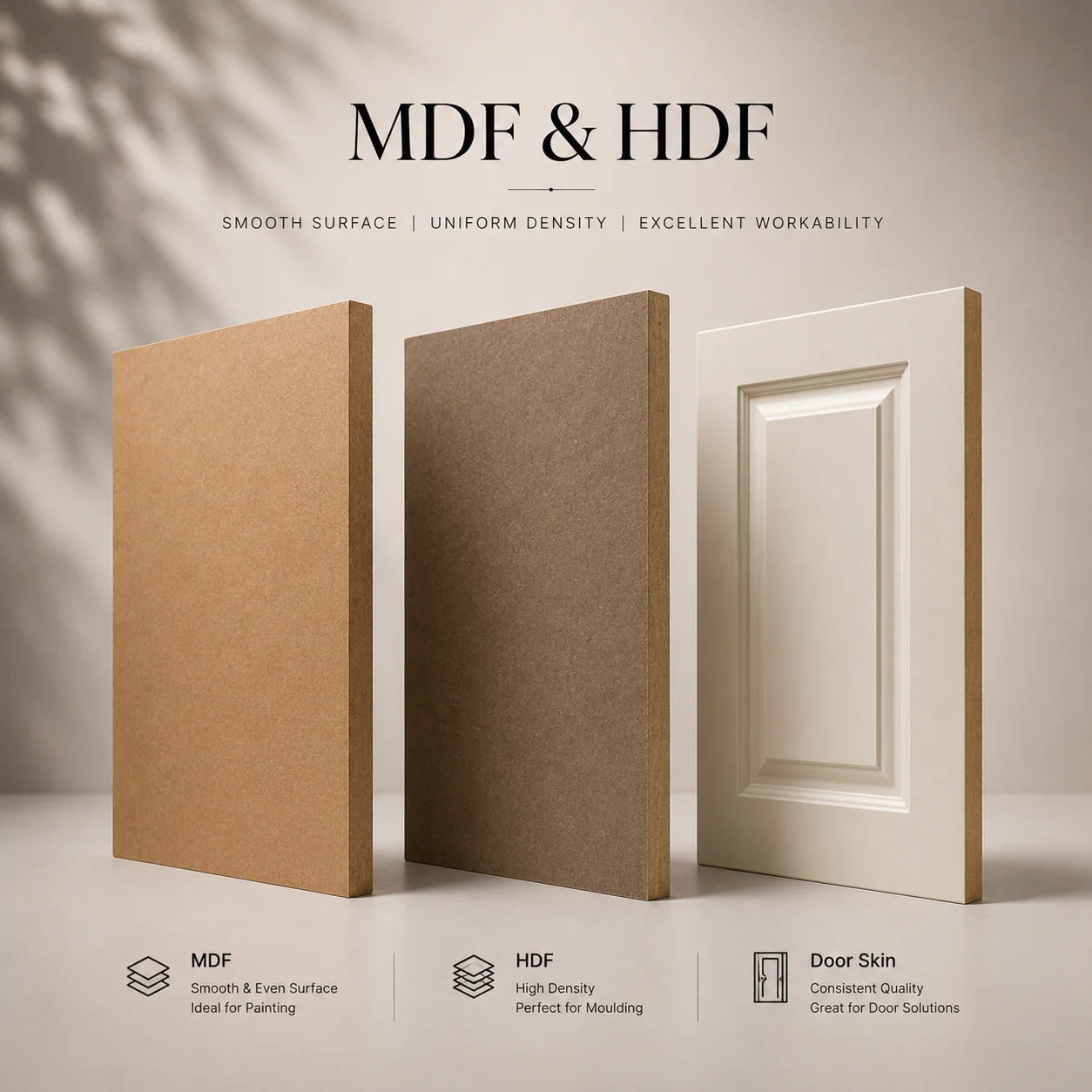 MDF and HDF board panels