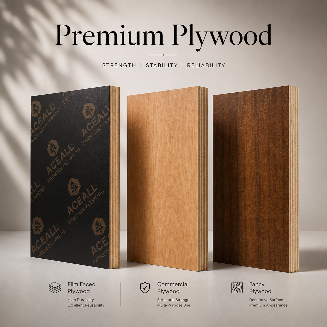 Plywood product showcase